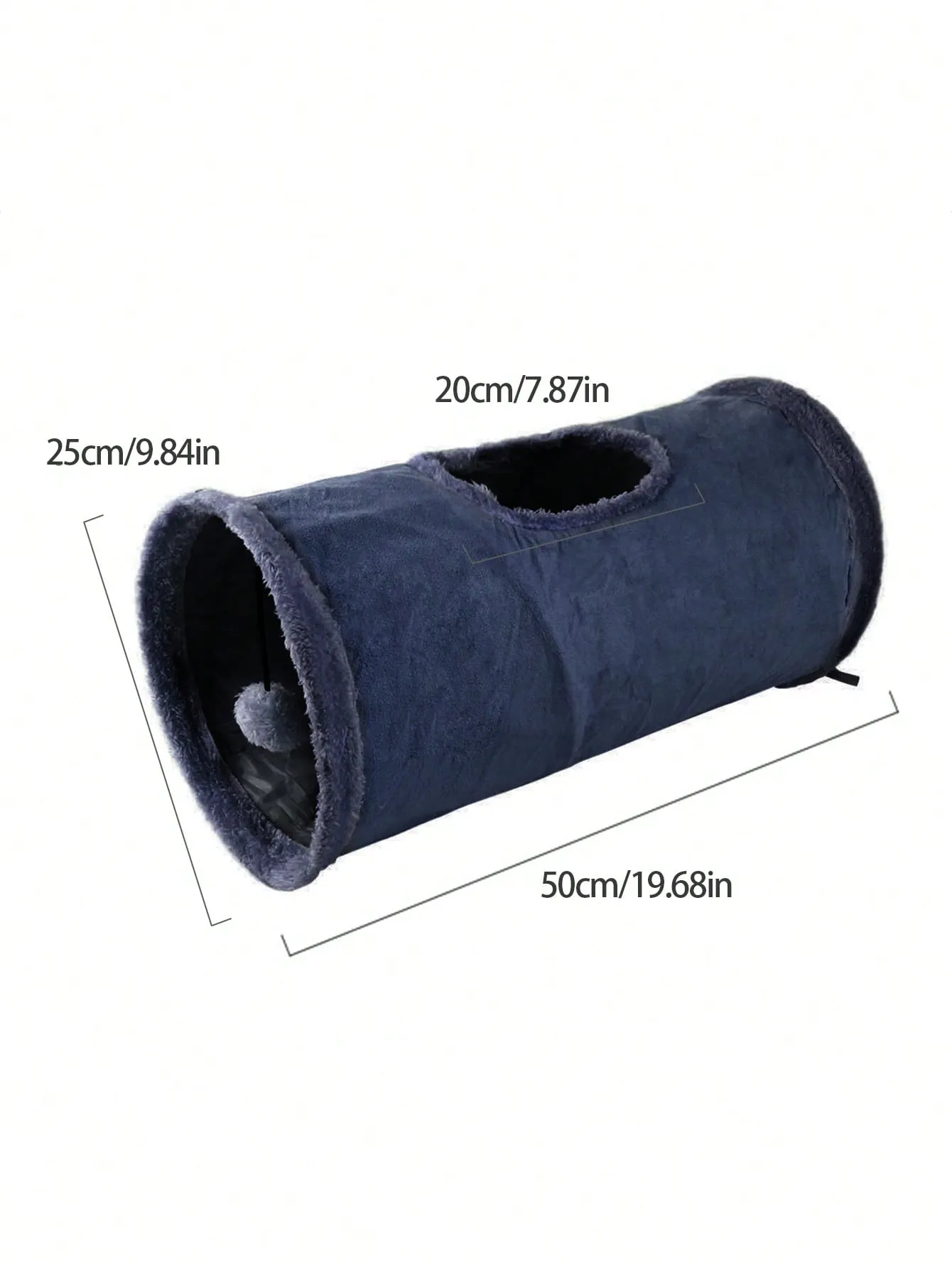 1pc Foldable Pom Pom Decor Cat Tunnel For Cat For Play
