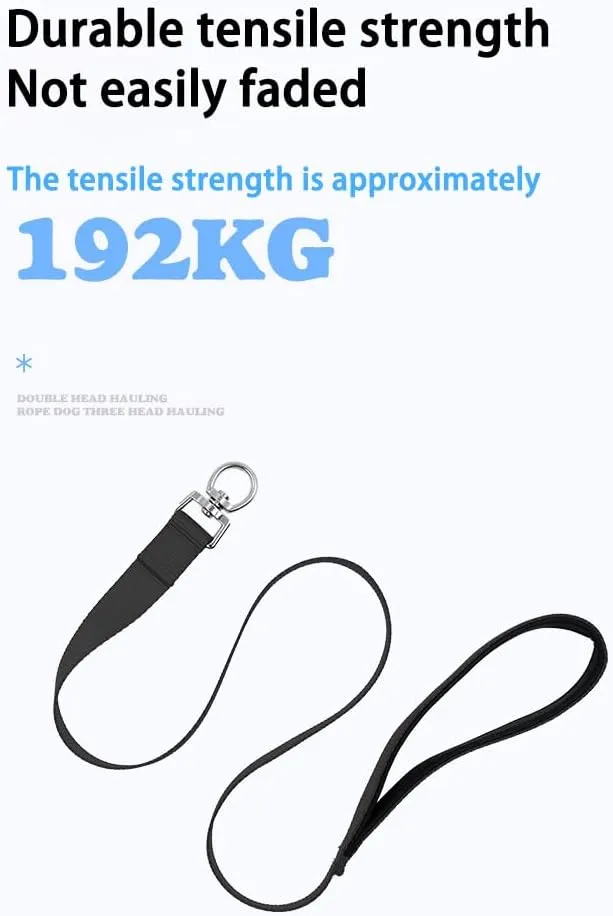 3 Dog Leash No TangleAsinpaDouble Dog Leash for Two DogsTriple Dog Leash, Adjustable, Durable Nylon, 360 Swivel No Tangle Climbing Rope Removable Pet Traction Rope (Black, 144cm-170cm)