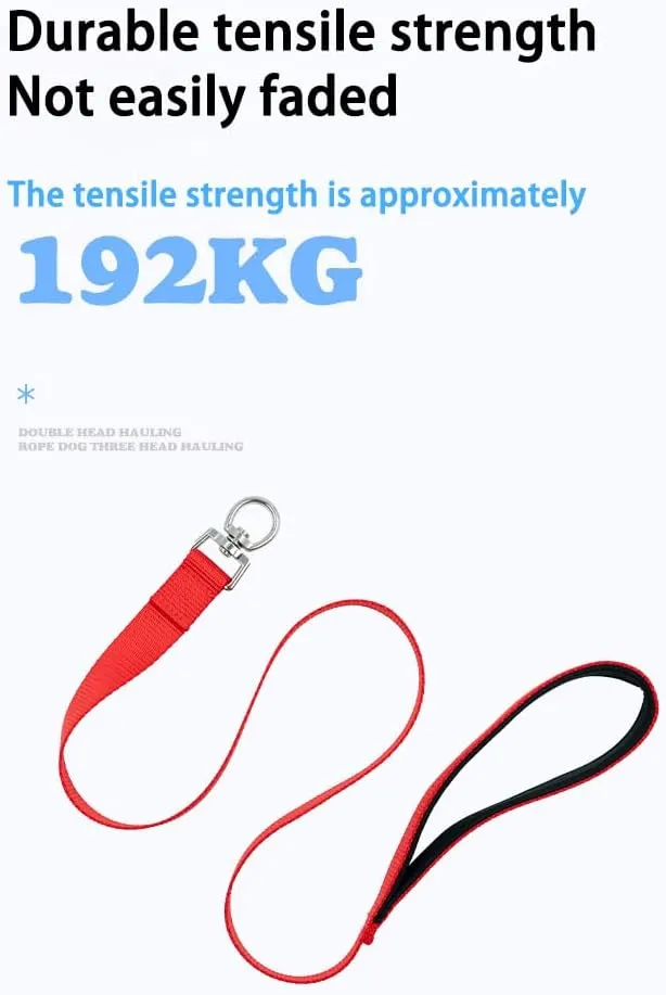 3 Dog Leash No TangleAsinpaDouble Dog Leash for Two DogsTriple Dog Leash, Adjustable, Durable Nylon, 360 Swivel No Tangle Climbing Rope Removable Pet Traction Rope (Red, 144cm-170cm)