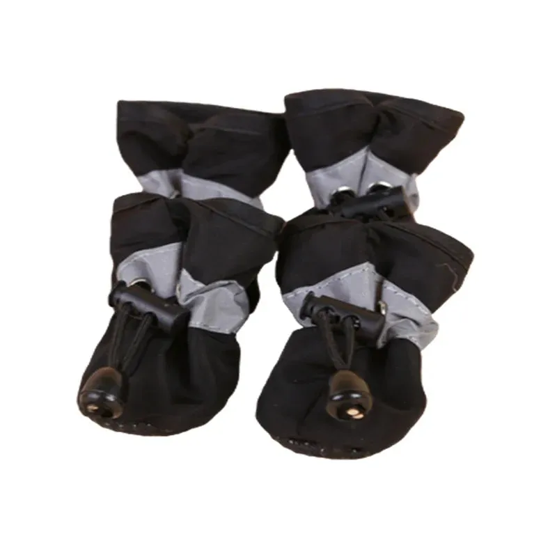 4pcs/set Waterproof Pet Dog Shoes  Anti-slip Rain Boots