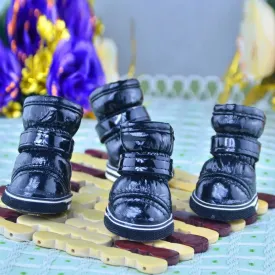4Pcs/Set Winter Pet Dog Shoes | Warm Snow Boots | Waterproof & Non-Slip Casual Shoes for Small Dogs | Ideal for Chihuahua, Pug
