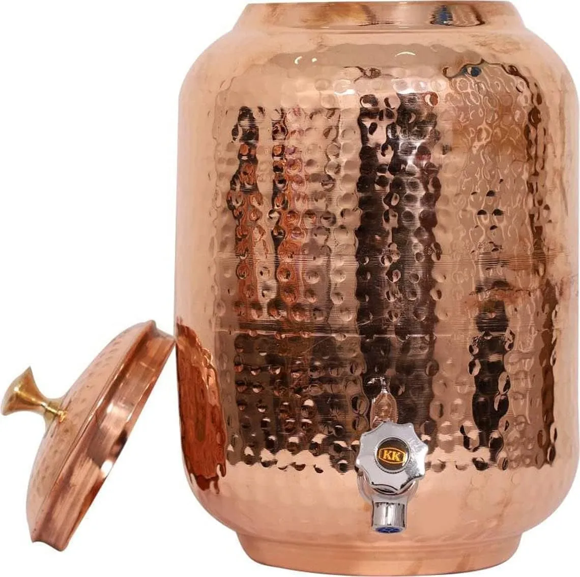 Aakrati Copper Vintage 4 Litre Gravity Water Dispenser with 2 Glasses and 1 Bottle