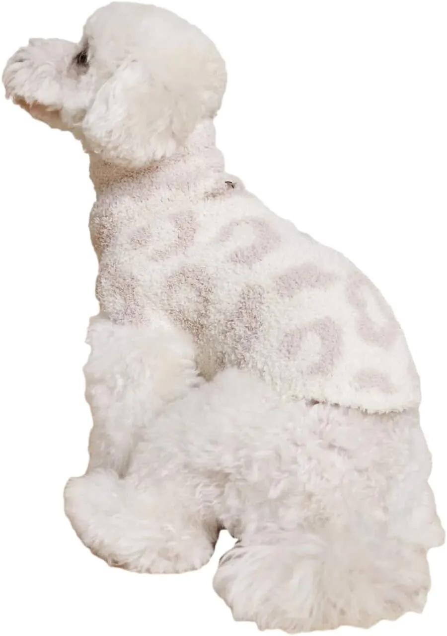 Barefoot Dreams CozyChic Barefoot in The Wild Pet Sweater, Cream-Stone, Medium