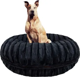 Bessie and Barnie Bagel Dog Bed - Extra Plush Faux Fur Dog Bean Bed - Circle Dog Bed - Waterproof Lining and Removable Washable Cover - Calming Dog Bed - Multiple Sizes & Colors Available