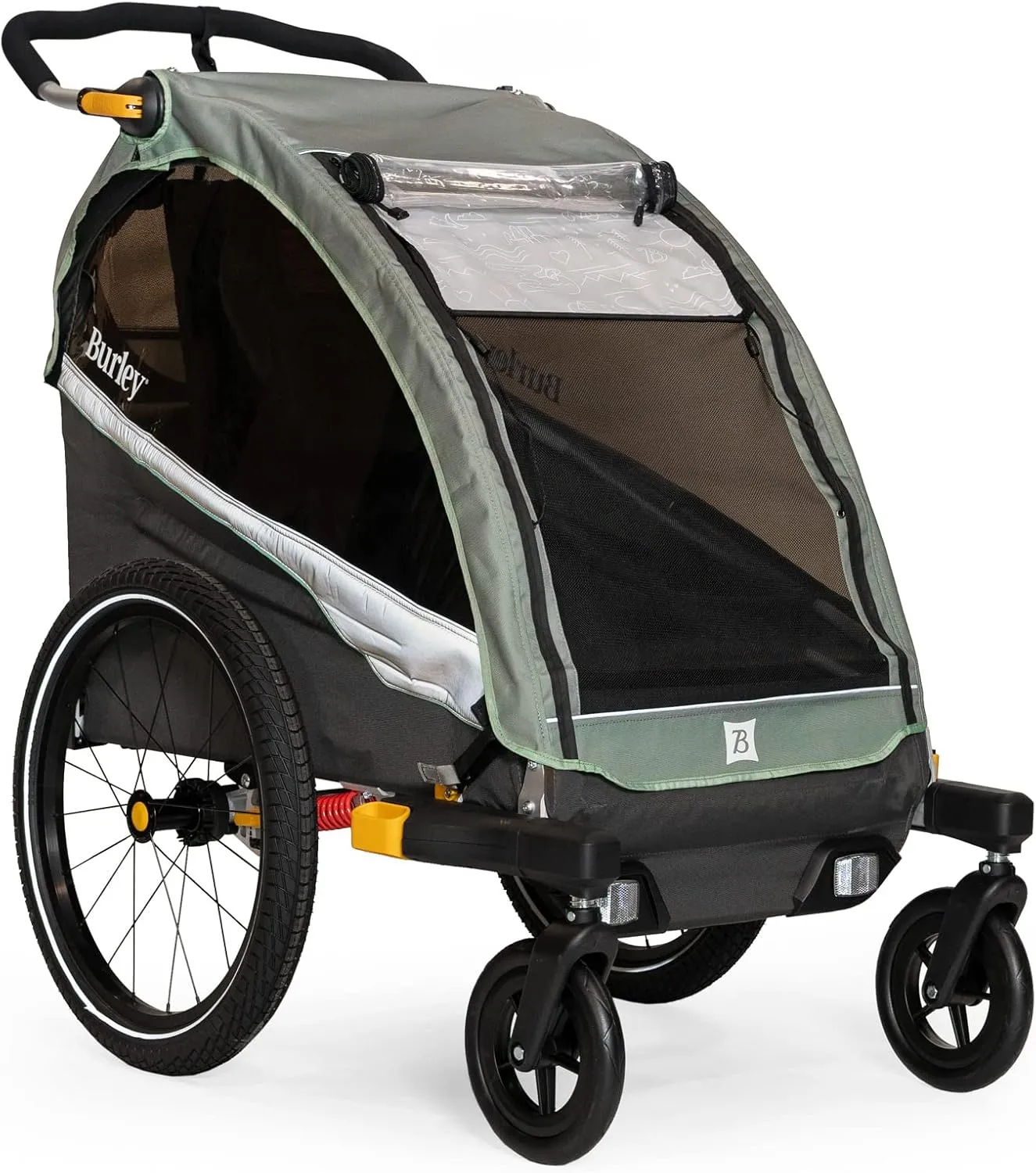 Burley D Lite X  1 and 2 Seat Kids Bike Trailer and Stroller