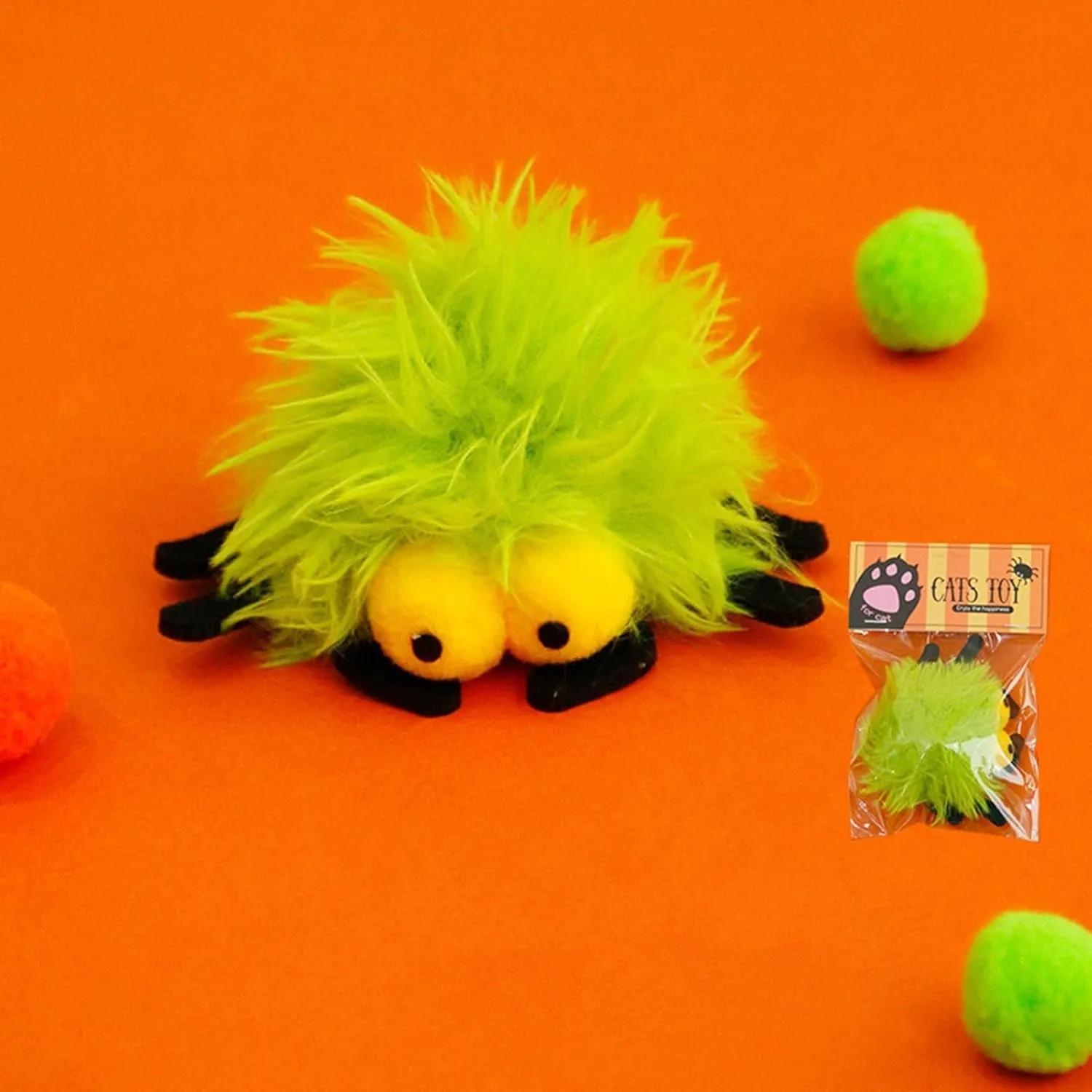 Cat Toys Balls - Catnip Plush Toy, Indoor Cat Playthings | Catnip Filled Healthy Bite Resistant Cat Chew Toys with Spider Shape, Chew Resistant Indoor Kitten Exercise Chewables for Cat Stimulation