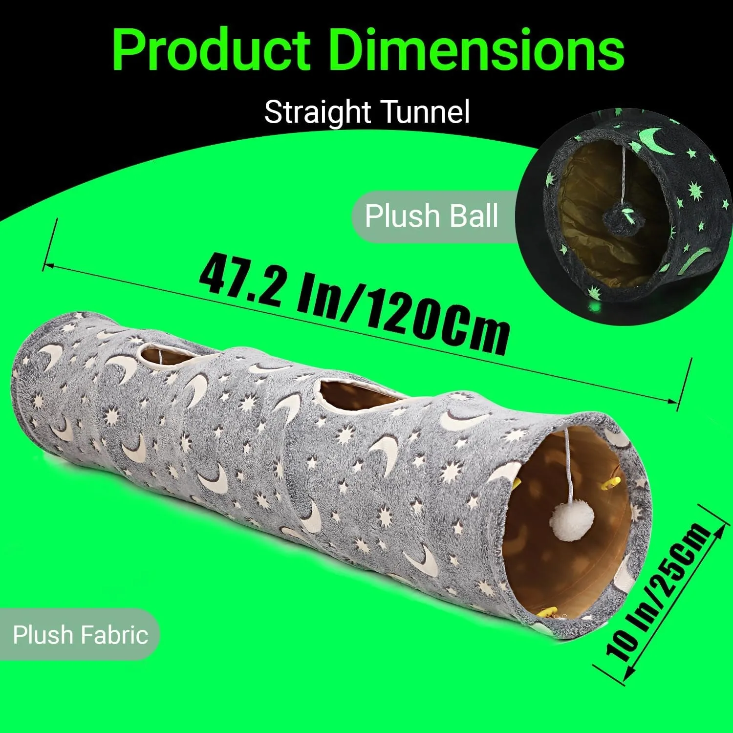 Cat Tunnel Tube with Plush Ball Toys - Meet Glowtastic Adventure! 🌟🐾