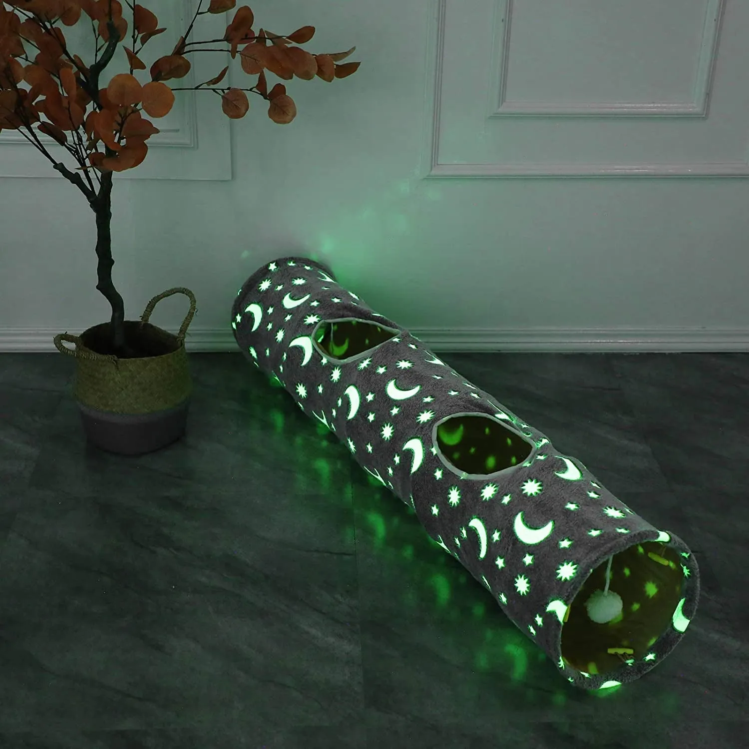 Cat Tunnel Tube with Plush Ball Toys - Meet Glowtastic Adventure! 🌟🐾