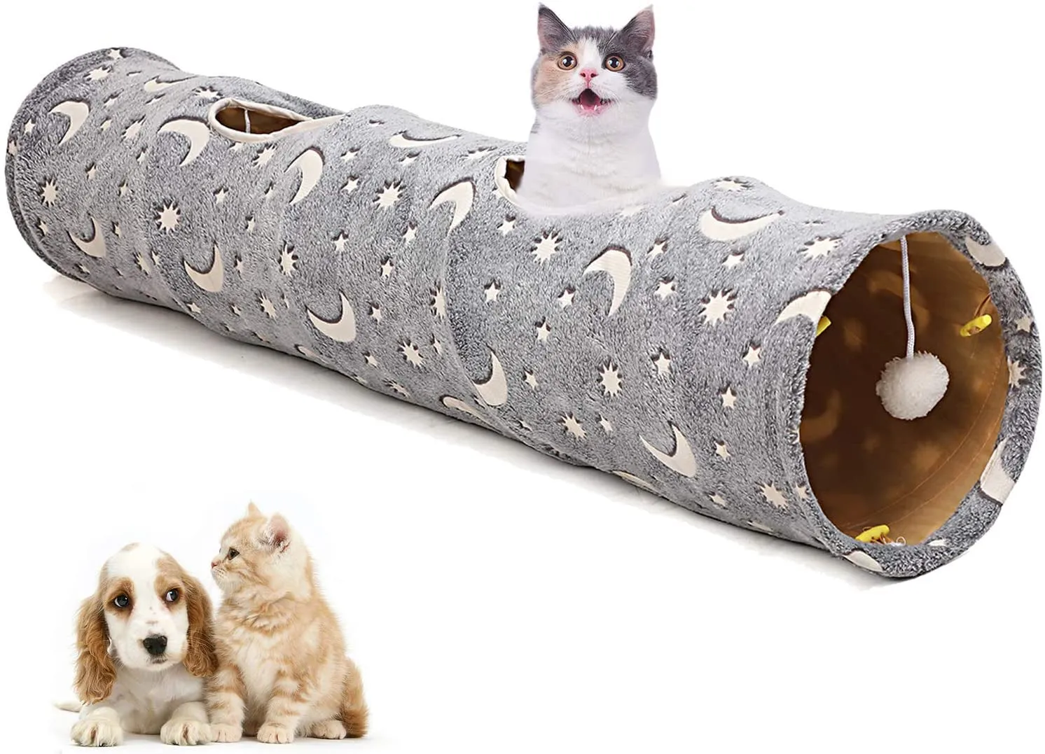 Cat Tunnel Tube with Plush Ball Toys - Meet Glowtastic Adventure! 🌟🐾