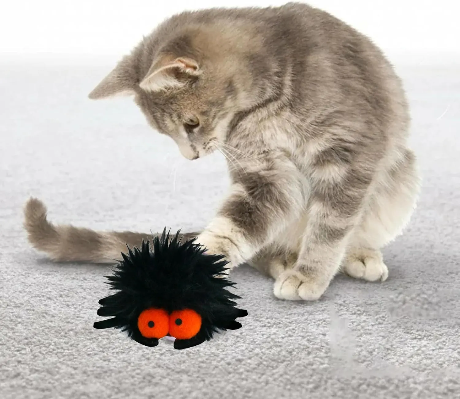 Catnip Infused Spider - Spider Soft Plush, Interactive Catnip Chew | Catnip Toys Bells Teaser Interactive Toys, Cute Kitten Chewing Plaything Kickers Teething Toys for Cat Relieve Stress Playing
