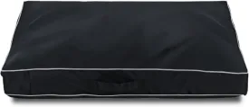 Chinchilla Waterproof Heavy Dog Bed Cover Washable, with Zipper Opening Fillable Universal Dog Bed Replacement Cover.Cover Only (Medium, Black)