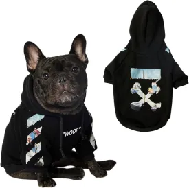 ChoChoCho Woof Dog Hoodie, Designer Dog Hoodies for Small Medium Large Breeds, Art Collection Dog Sweatshirts, Street Drawstring Hoodies Outfit Clothes for Puppy Puppies (S, Monet Painting)