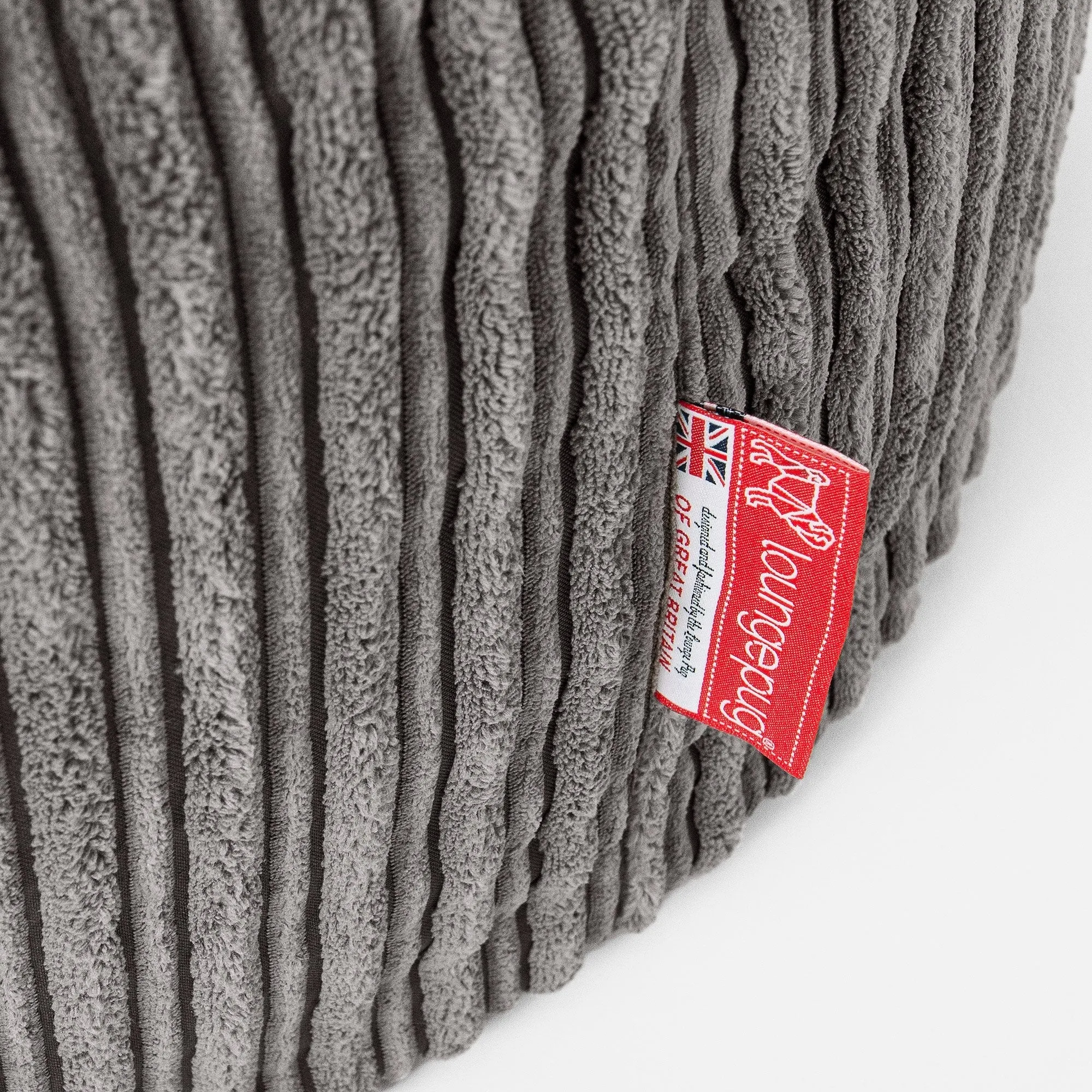 CloudSac 1010 XXL Giant Memory Foam Bean Bag Sofa - Cord Graphite Grey