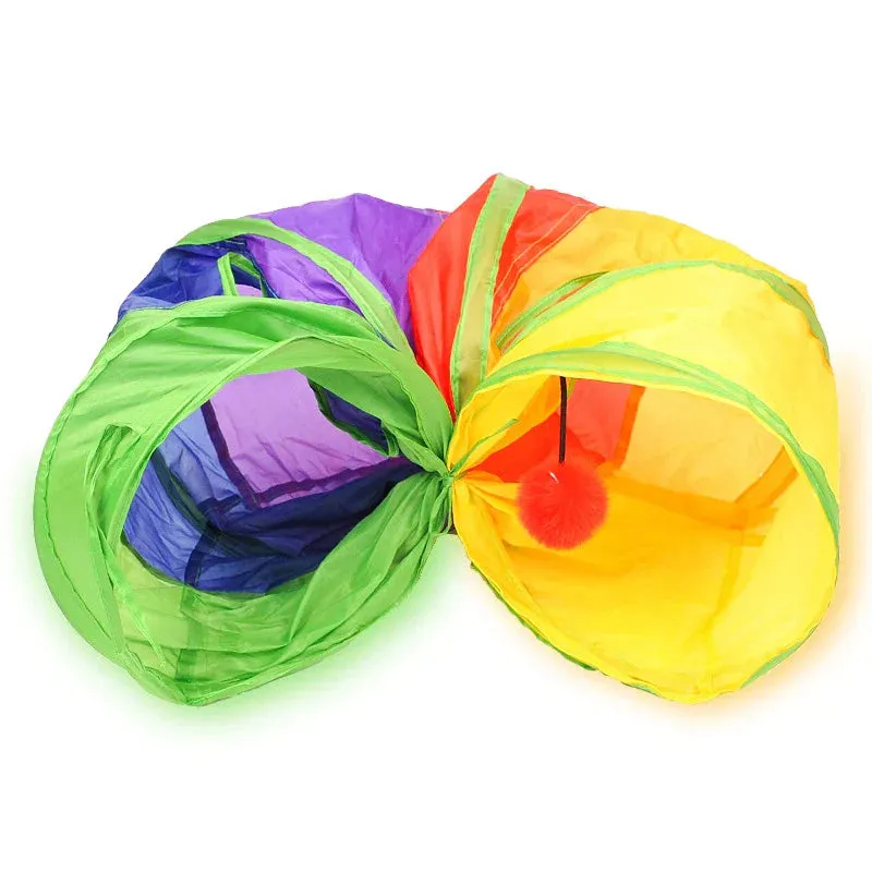 Collapsible Cat Tunnel - Interactive Pet Play Tube for Cats, Puppies, and Small Animals