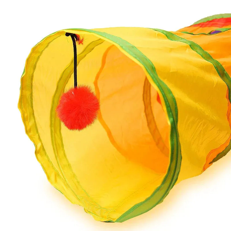 Collapsible Cat Tunnel - Interactive Pet Play Tube for Cats, Puppies, and Small Animals