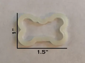 Custom Bone Shaped Pet Id Dog Tag Silencer, Glows in the Dark