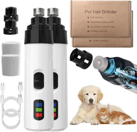 Dog Nail Grinder, 2025 Upgraded Silent Nail Grinder for Dogs, Silent Dog Nail Trimmer, Rechargeable USB Charging Pet Nail Grinder Pet Paws Grooming Smoothing Tool (1)