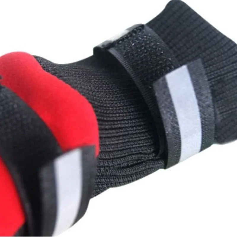 Dog Shoes WaterProof Rain Boots Socks Non-slip Rubber Shoes Red M- XL
