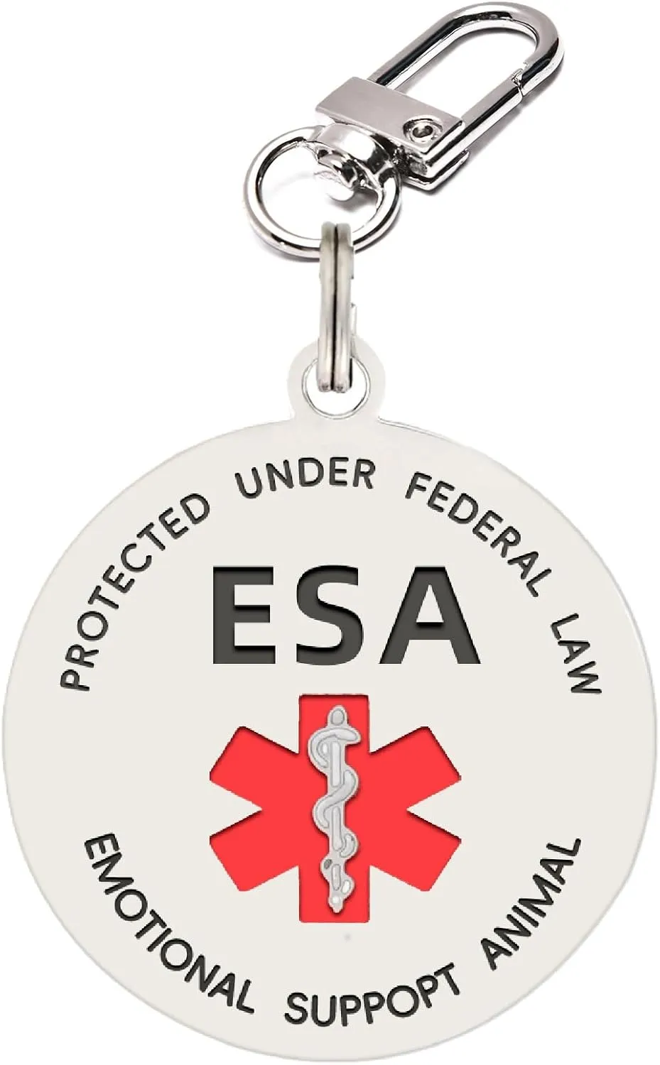 Emotional Support Dog tag, ESA ID Tag Easily Attach to Vest, Collar, Harness (Medium-1.18inch)