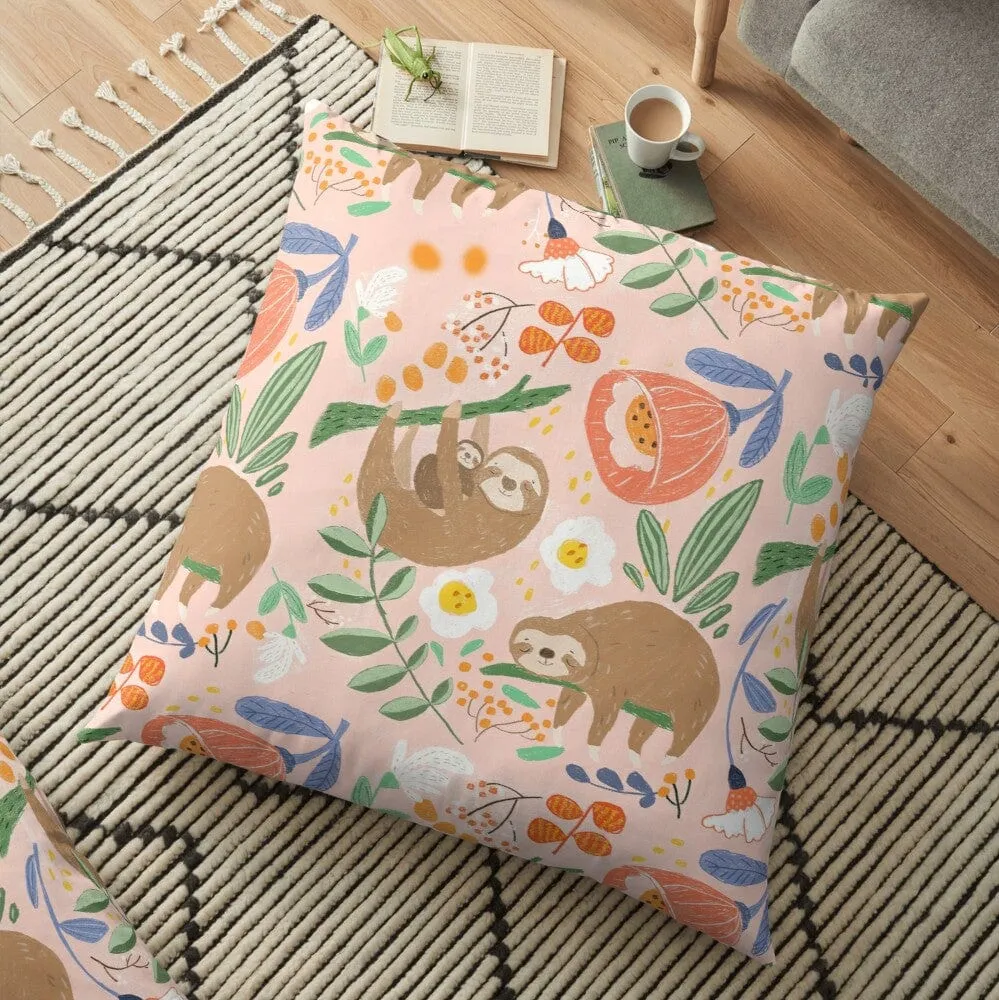 Floor Cushion (Free Shipping) - Sloth by Suki McMaster