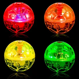 Frienda 4 Pieces Ghost Hunting Cat Ball Motion Light up Cat Balls LED Motion Activated Pet Ball Motion Light up Interactive Toys Pet Glowing Mini Running Exercise Ball Toys(Classic Color)