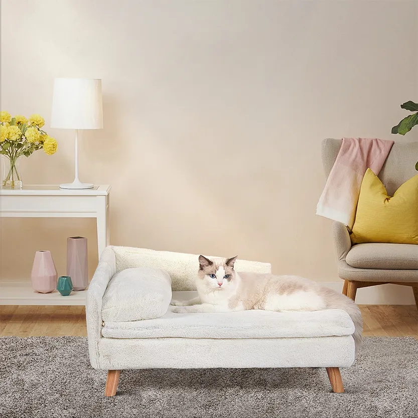 Funki Buys | Pet Beds | Luxury Dog Cat Raised Chaise Lounge