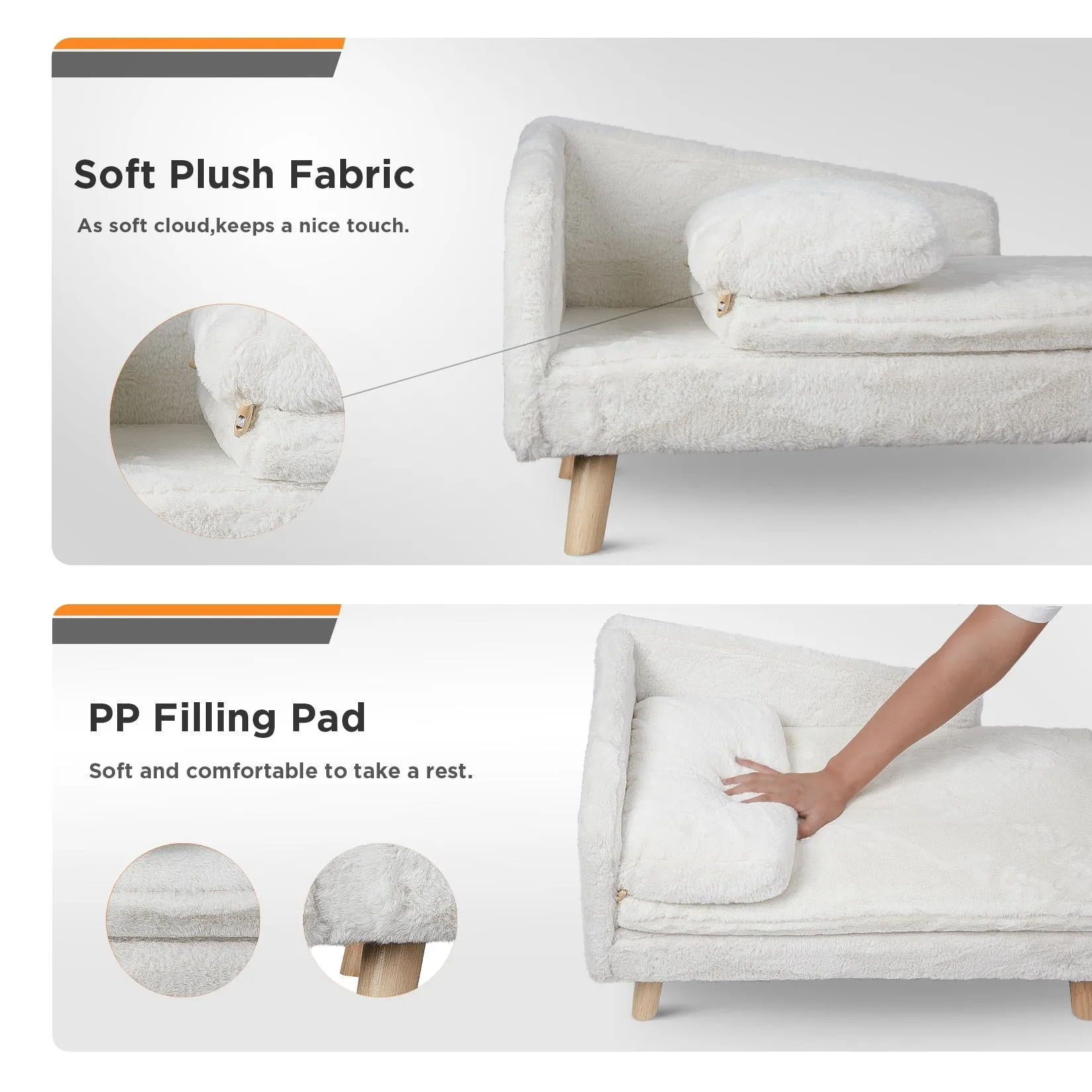 Funki Buys | Pet Beds | Luxury Dog Cat Raised Chaise Lounge