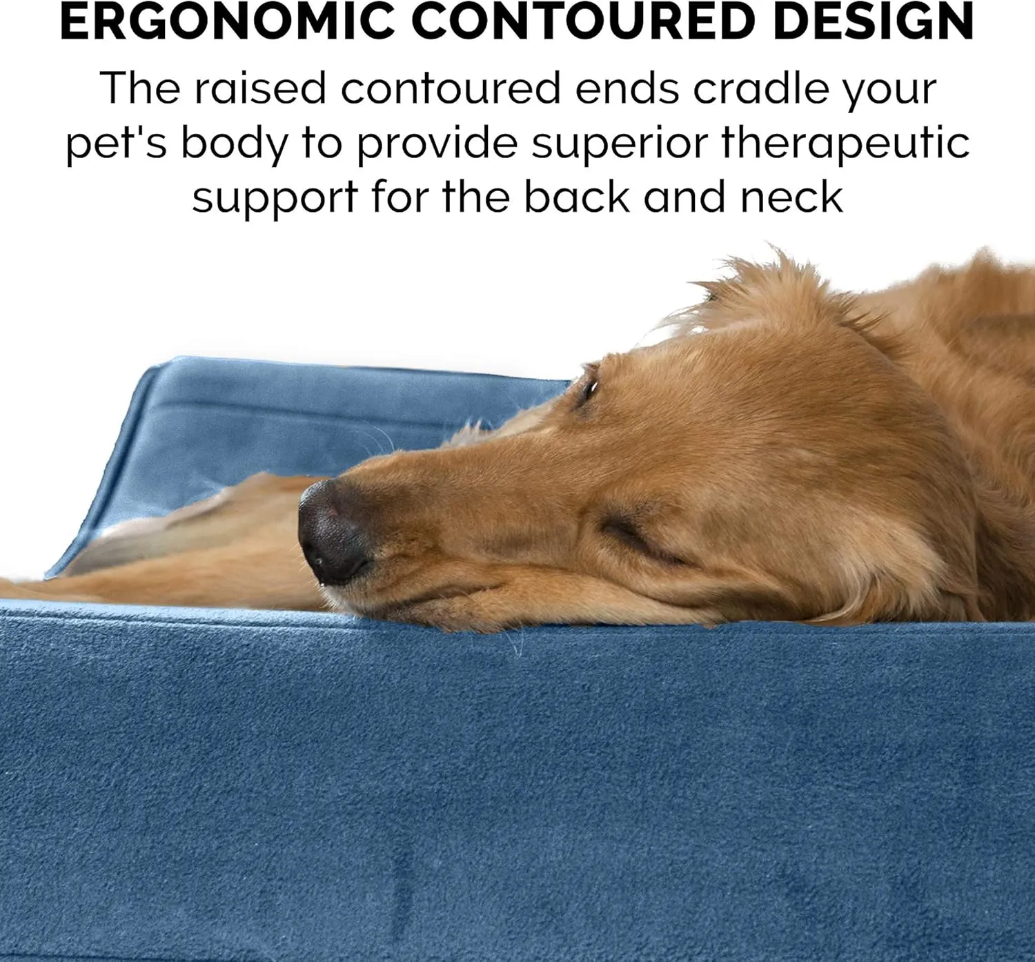 Furhaven Microvelvet Luxe Lounger Supportive Orthopedic Foam Dog Bed - Stellar Blue, Giant (XXX-Large)