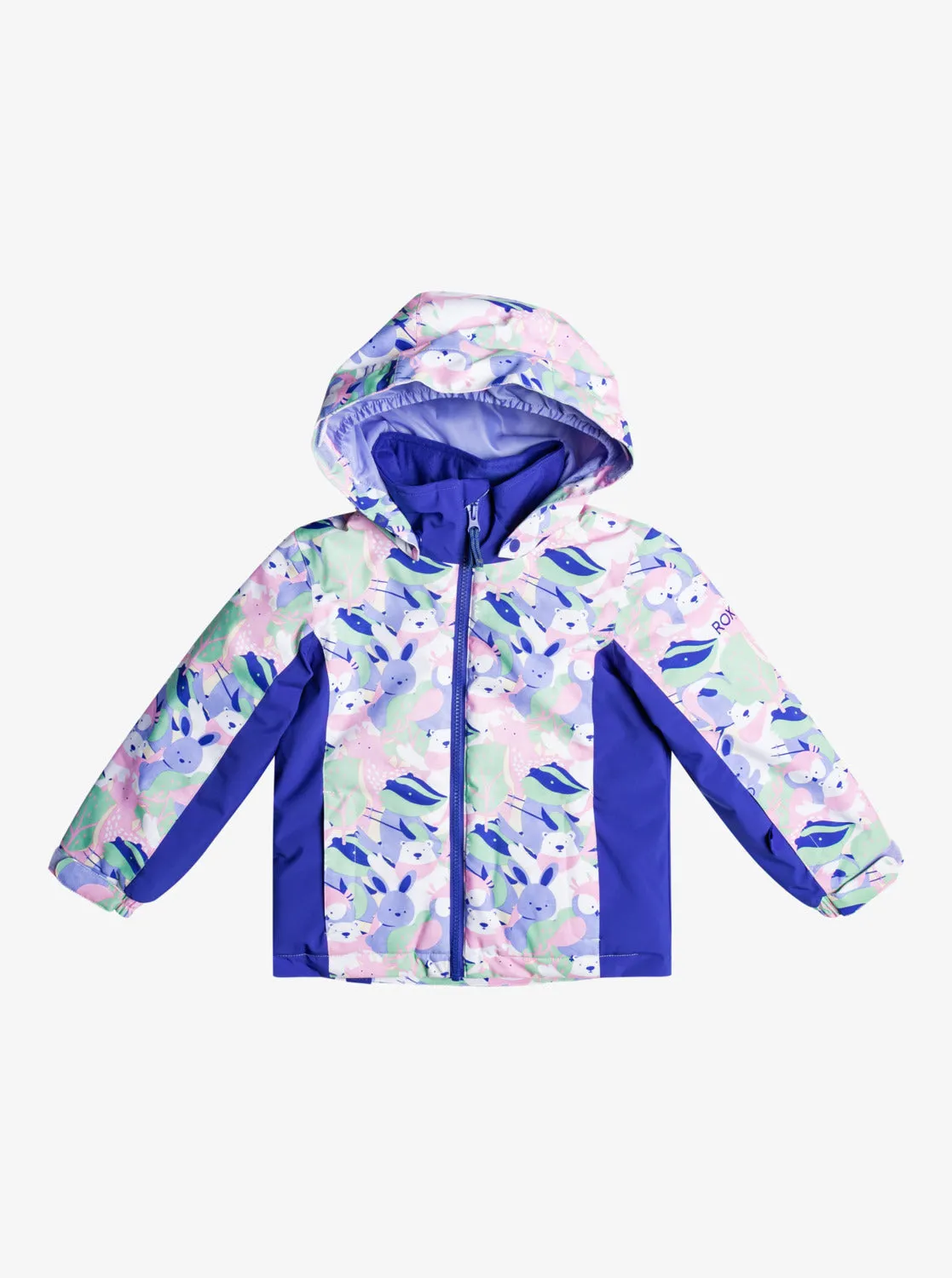 Girls 2-7 Snowy Tale Technical Snow Jacket - Bright White Mountains Locals
