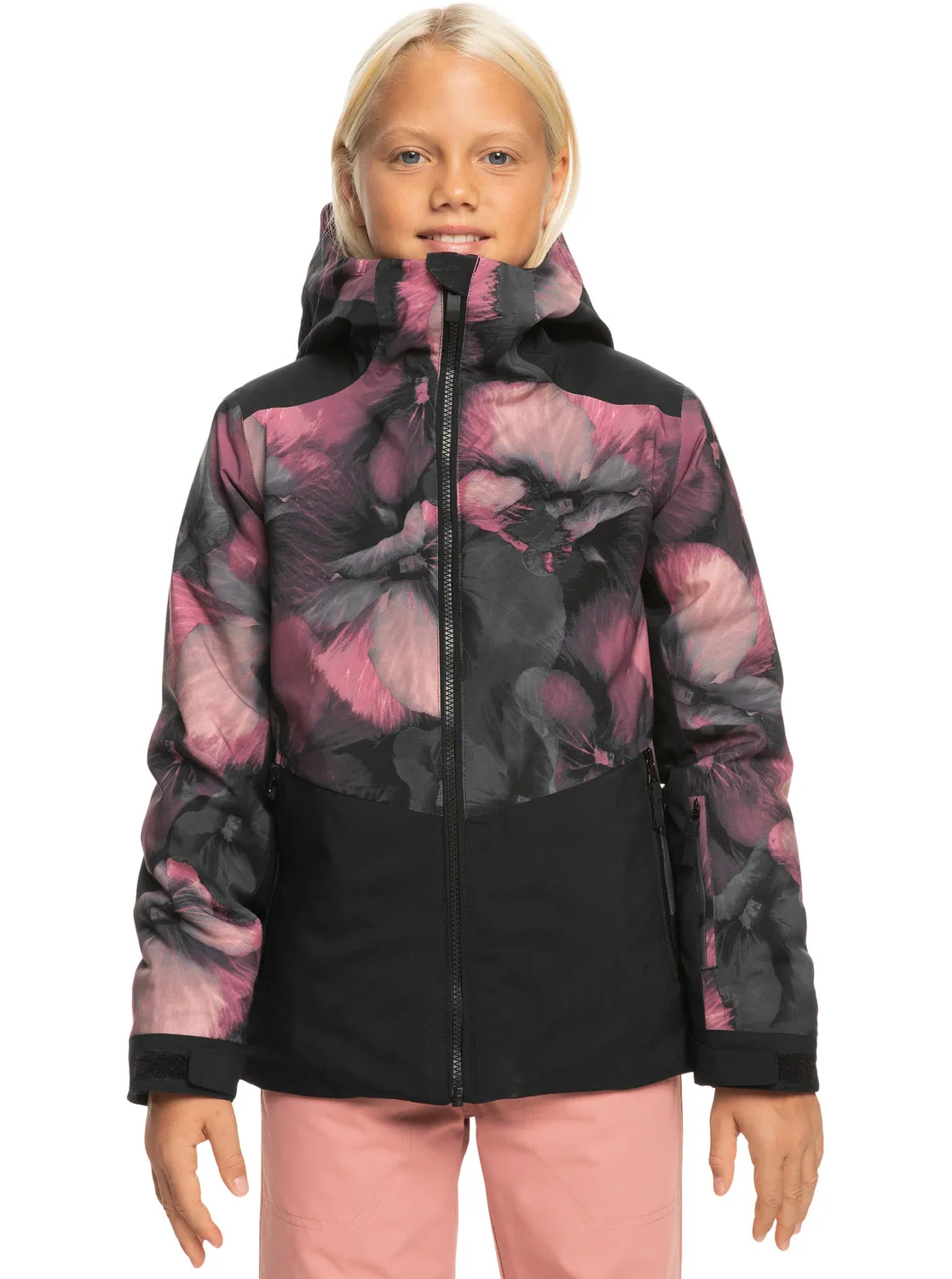 Girls 4-16 Silverwinter Technical Snow Jacket - True Black Pansy Pansy