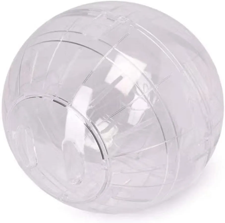 Hamster Exercise Ball Silent Hamster Wheel Small Animals Transparent Ball for Dwar Rat Relieves Boredom and Increases Activity (6inch with Stand, Clear)