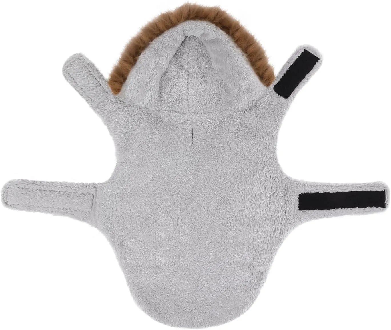 HDE Dog Puffer Jacket Fleece Lined Warm Dog Parka Winter Coat with Harness Hole White Rainbow Stripe - XL