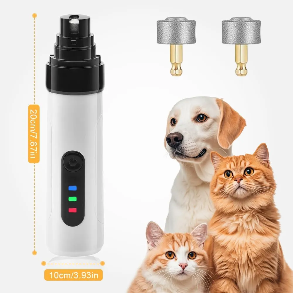 Heusom Silent Groom Pro Nail Grinder, 2025 Upgraded Dog Silent Nail Grinder for Dogs Silent Dog Nail Trimmer, Electric Dog Nail Clippers Pet Paws Grooming Smoothing Tool (1 Pack, Universal)