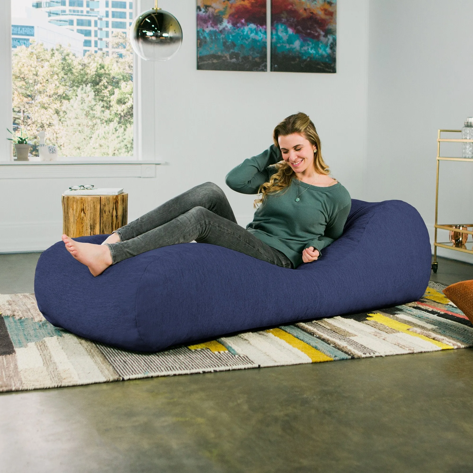 Jaxx Arlo Chaise Lounge Bean Bag Chair