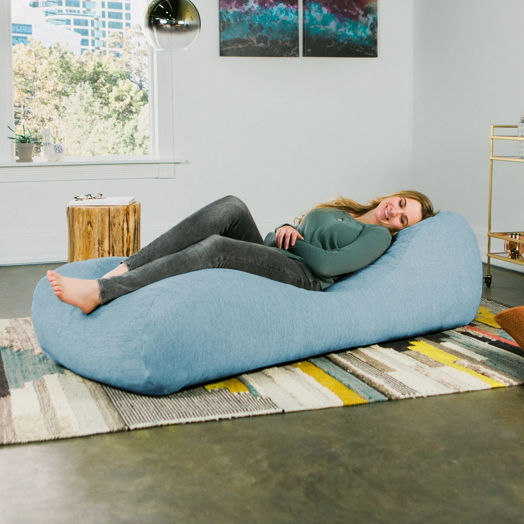 Jaxx Arlo Chaise Lounge Bean Bag Chair