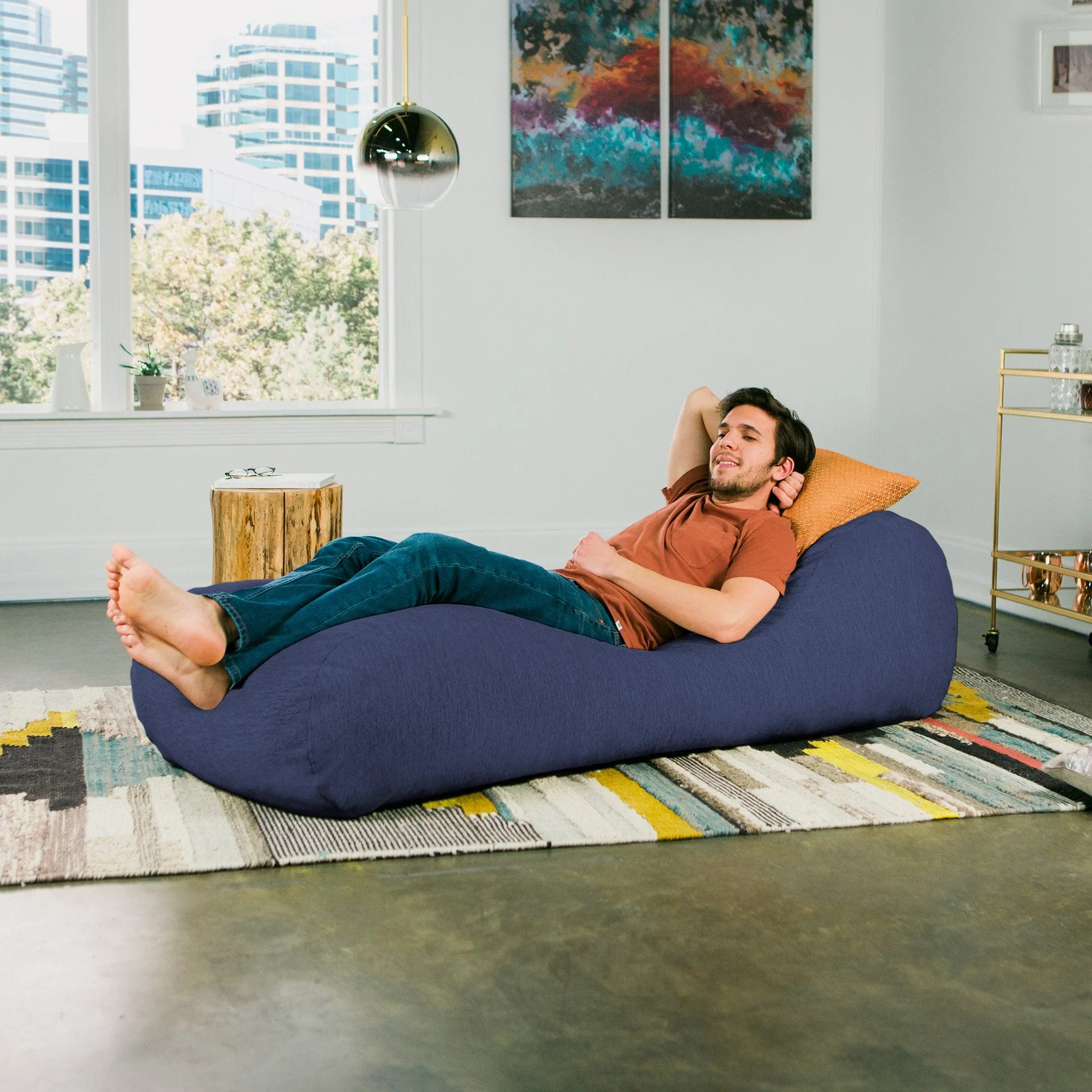 Jaxx Arlo Chaise Lounge Bean Bag Chair