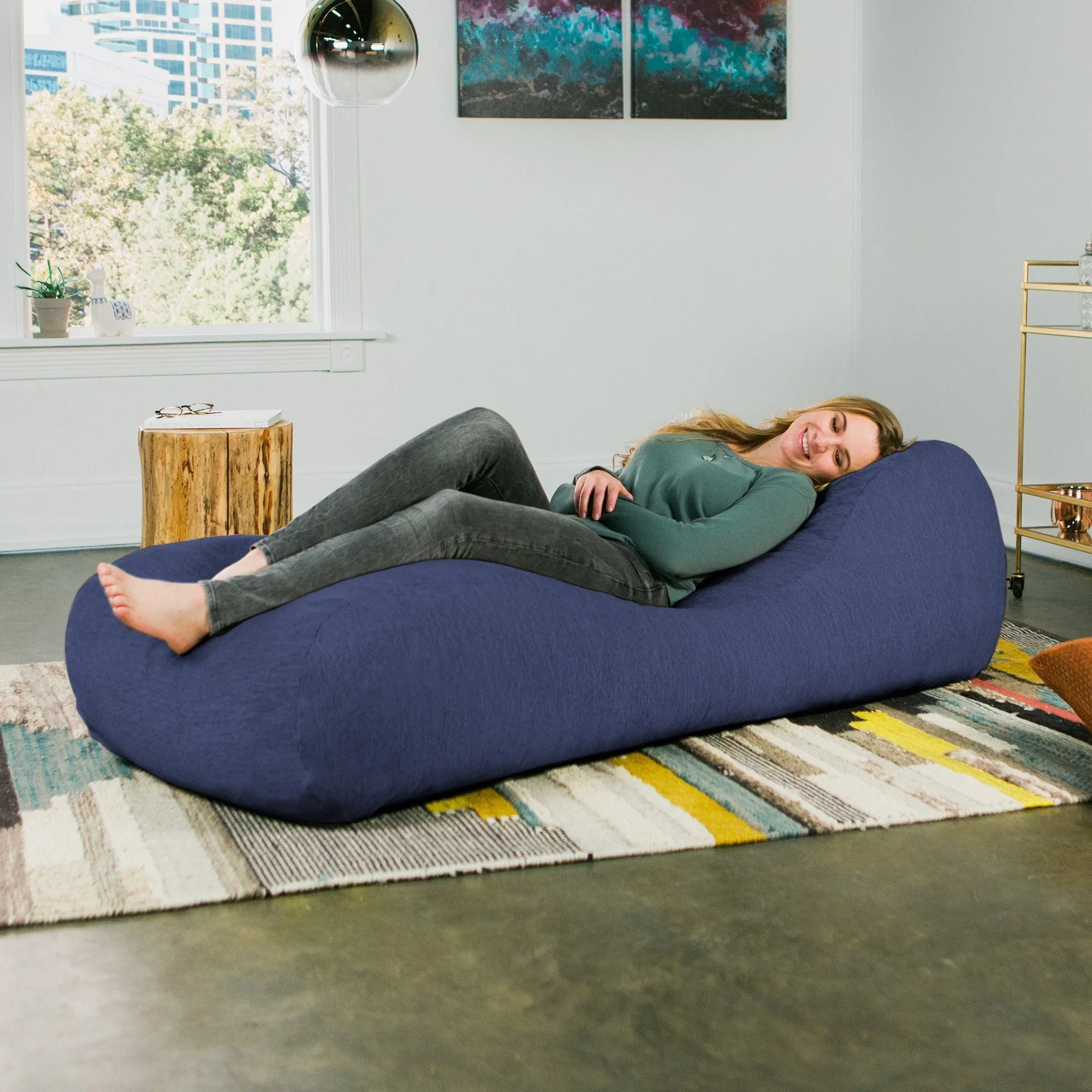 Jaxx Arlo Chaise Lounge Bean Bag Chair