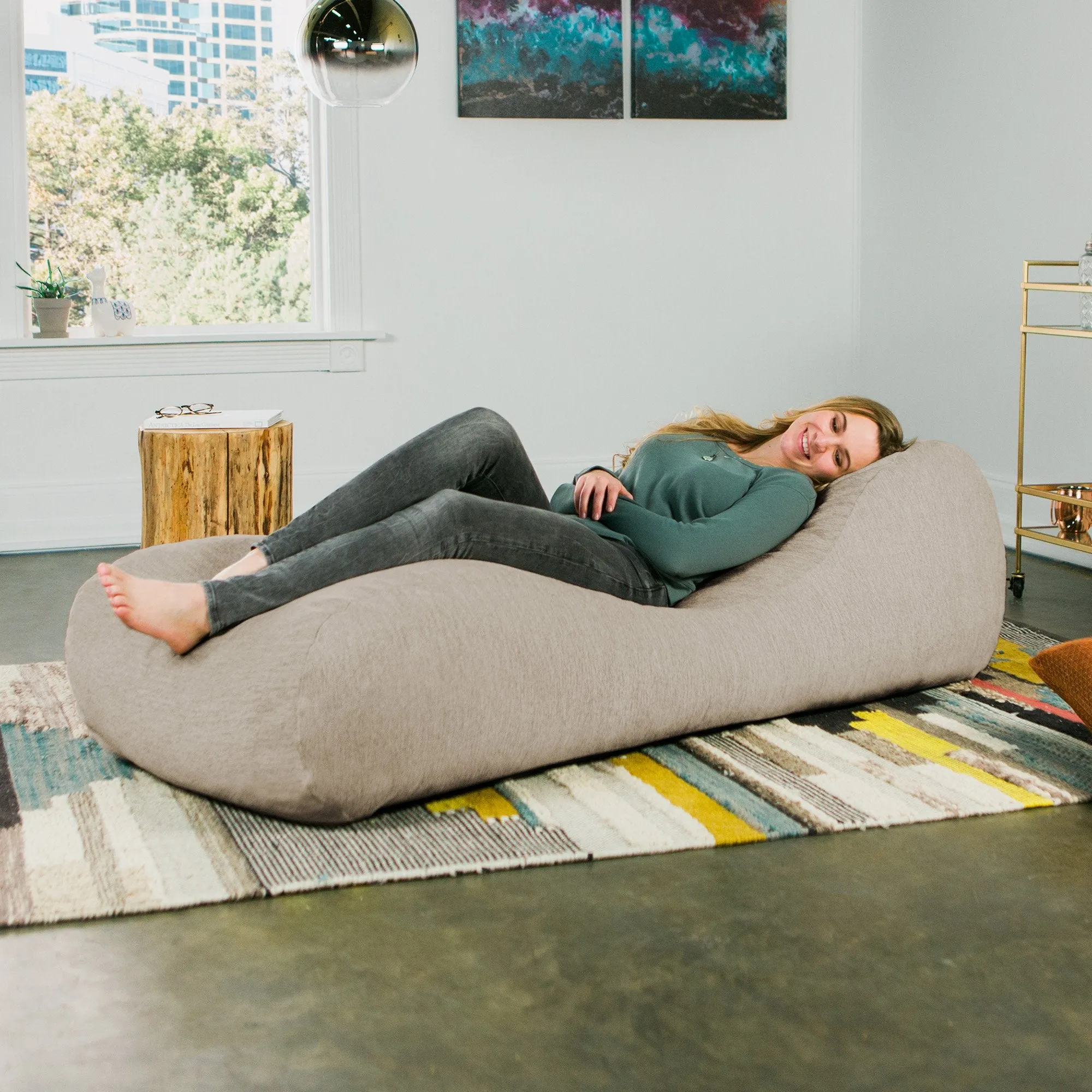 Jaxx Arlo Chaise Lounge Bean Bag Chair