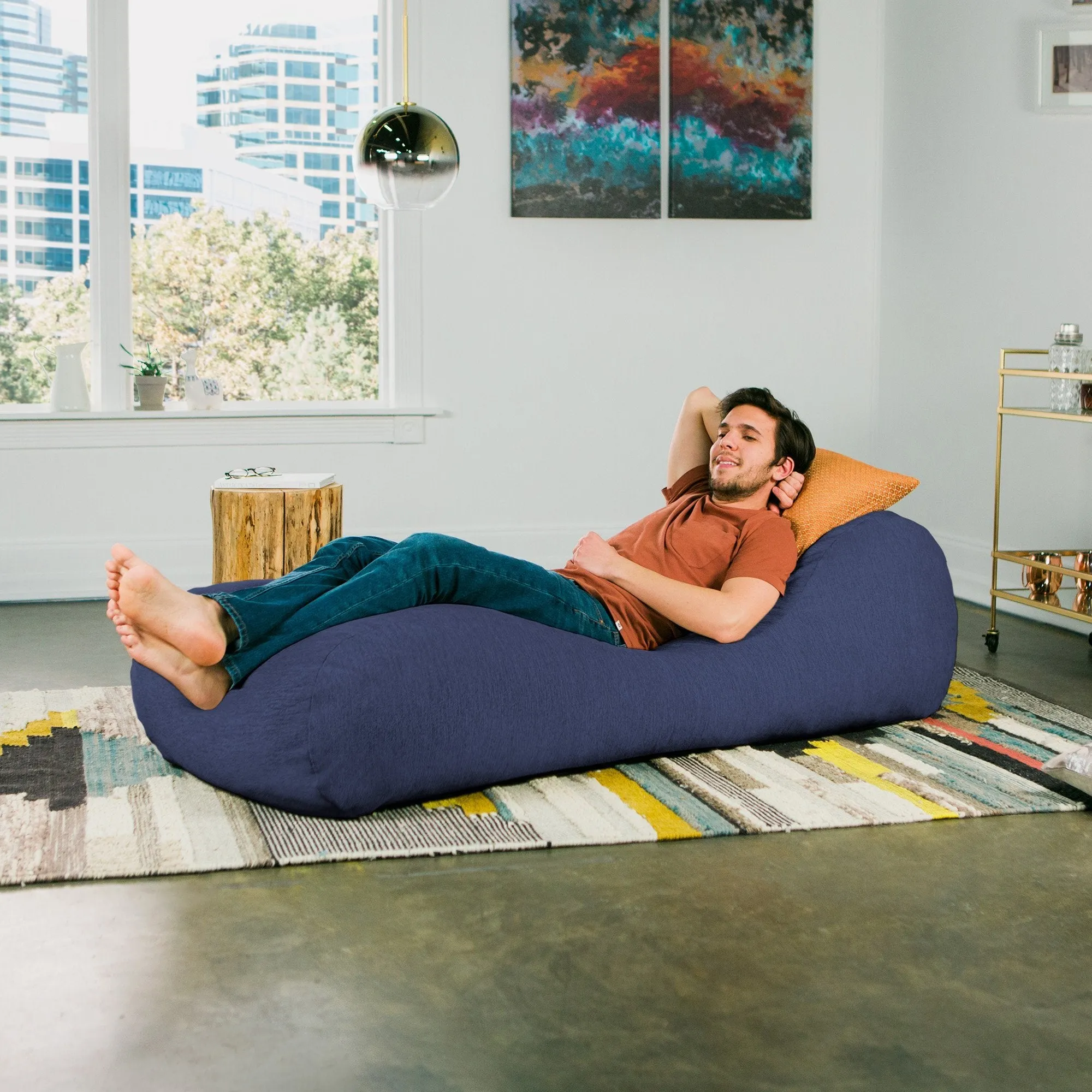 Jaxx Arlo Chaise Lounge Bean Bag Chair