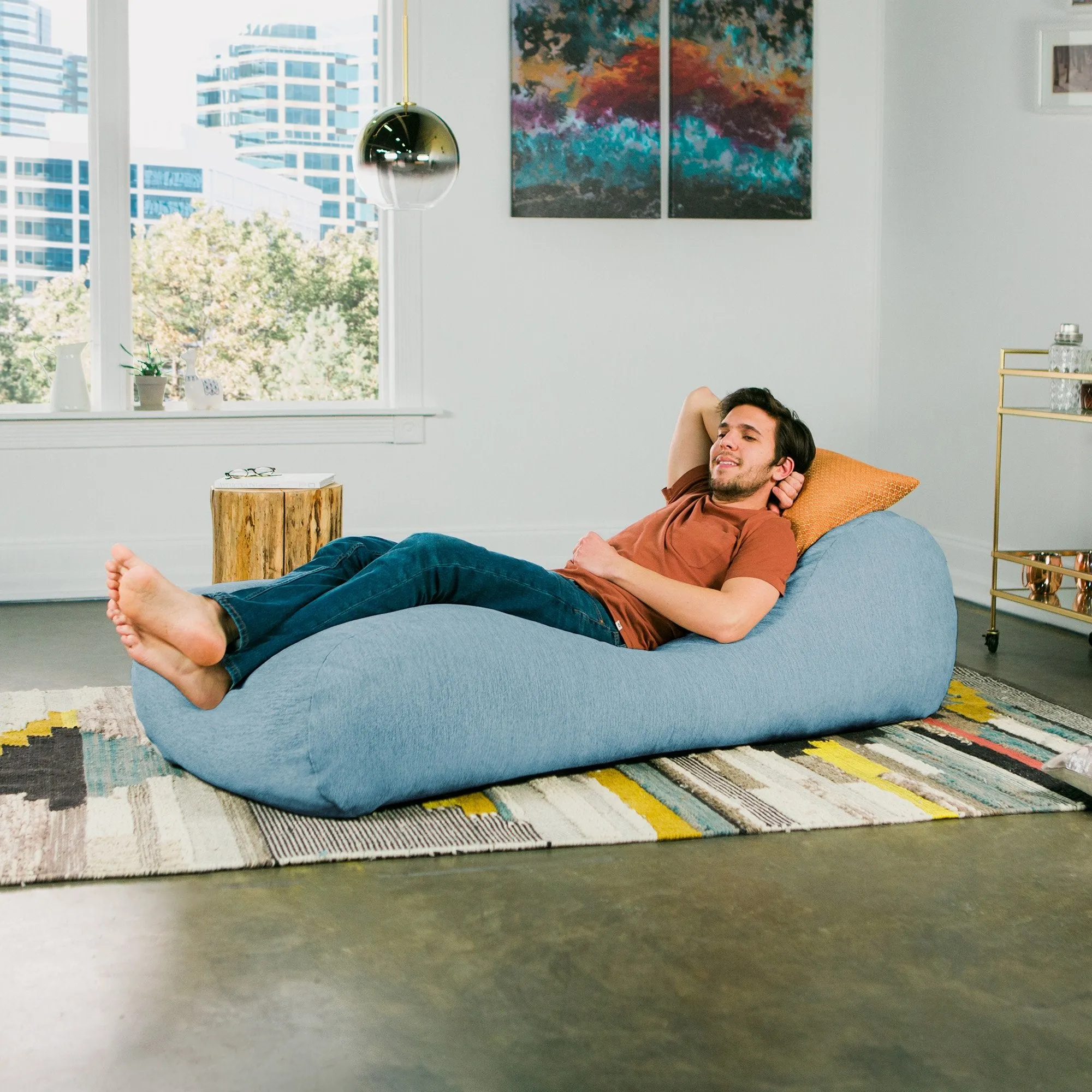 Jaxx Arlo Chaise Lounge Bean Bag Chair