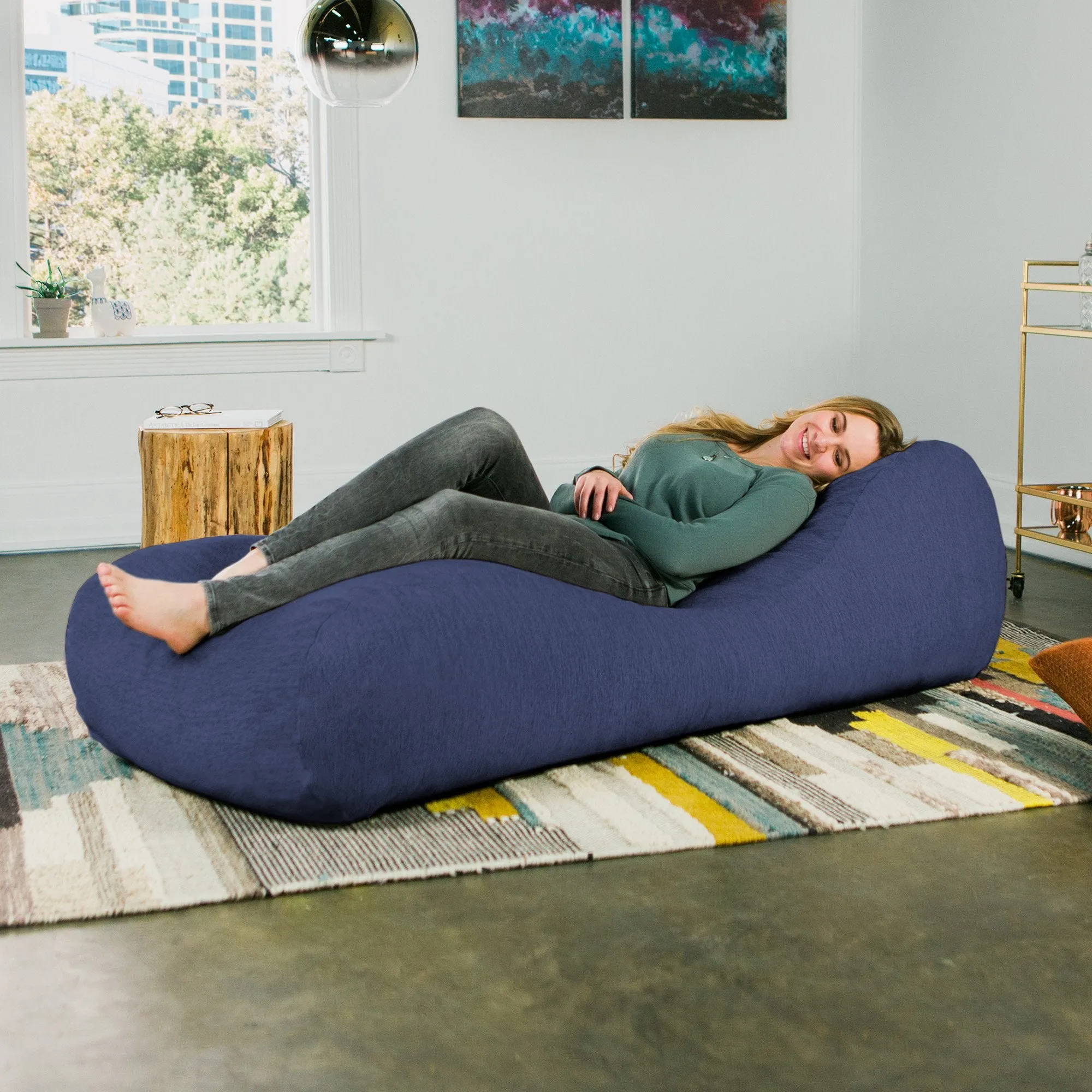 Jaxx Arlo Chaise Lounge Bean Bag Chair