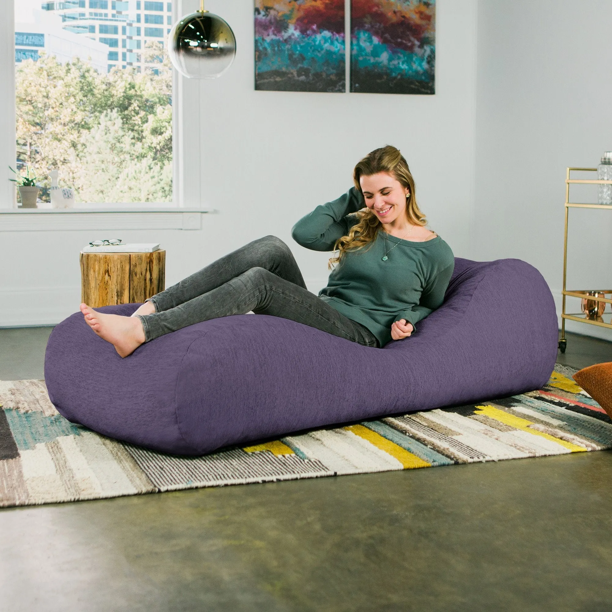 Jaxx Arlo Chaise Lounge Bean Bag Chair
