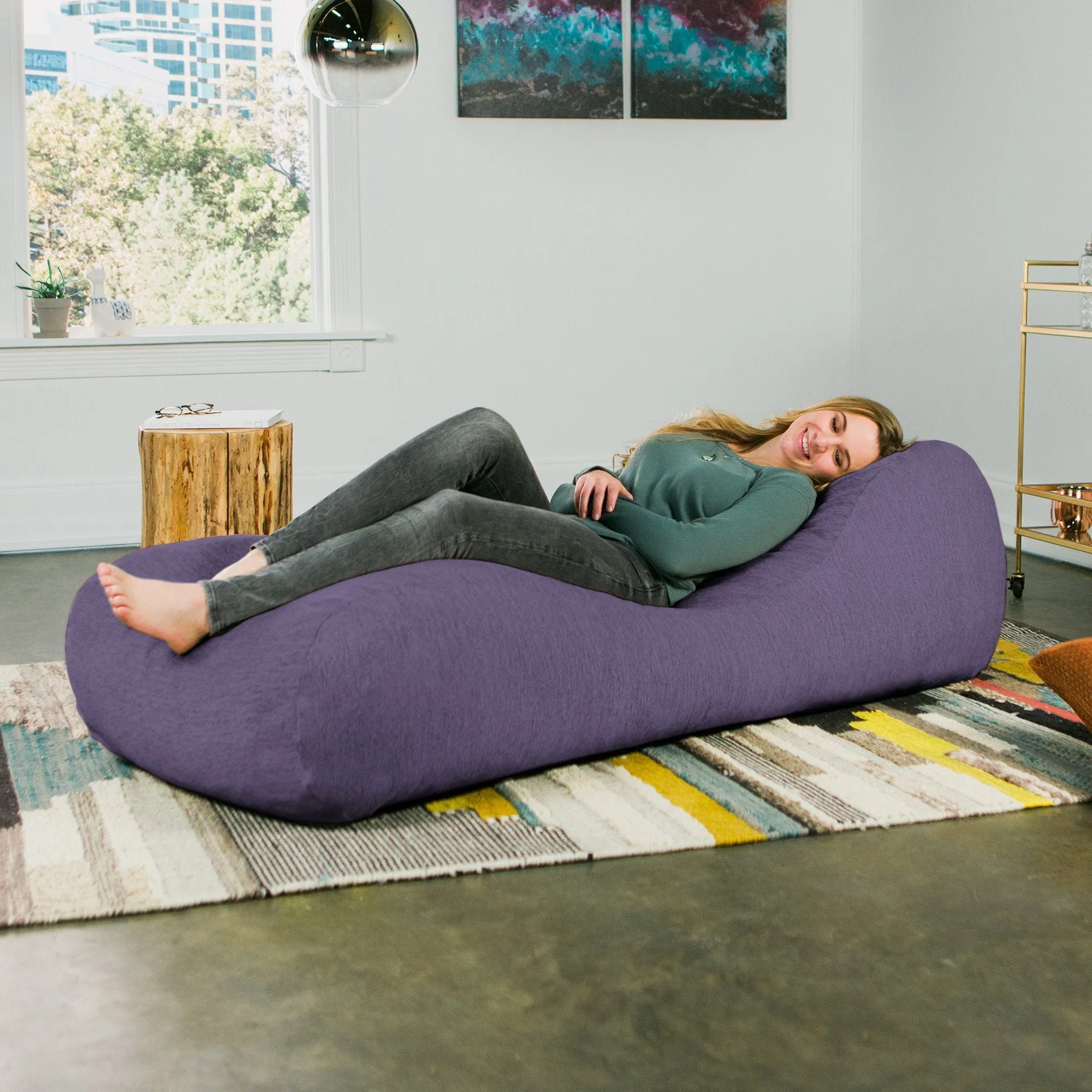 Jaxx Arlo Chaise Lounge Bean Bag Chair