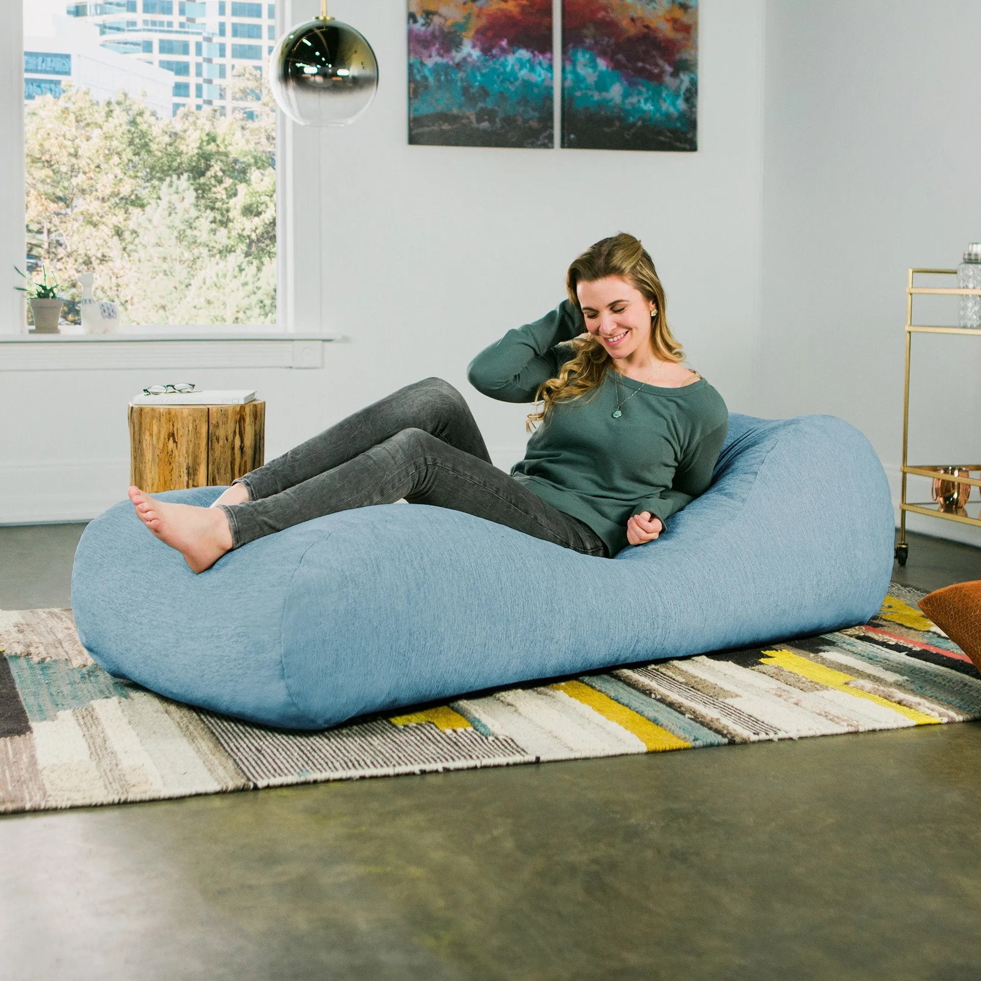 Jaxx Arlo Chaise Lounge Bean Bag Chair