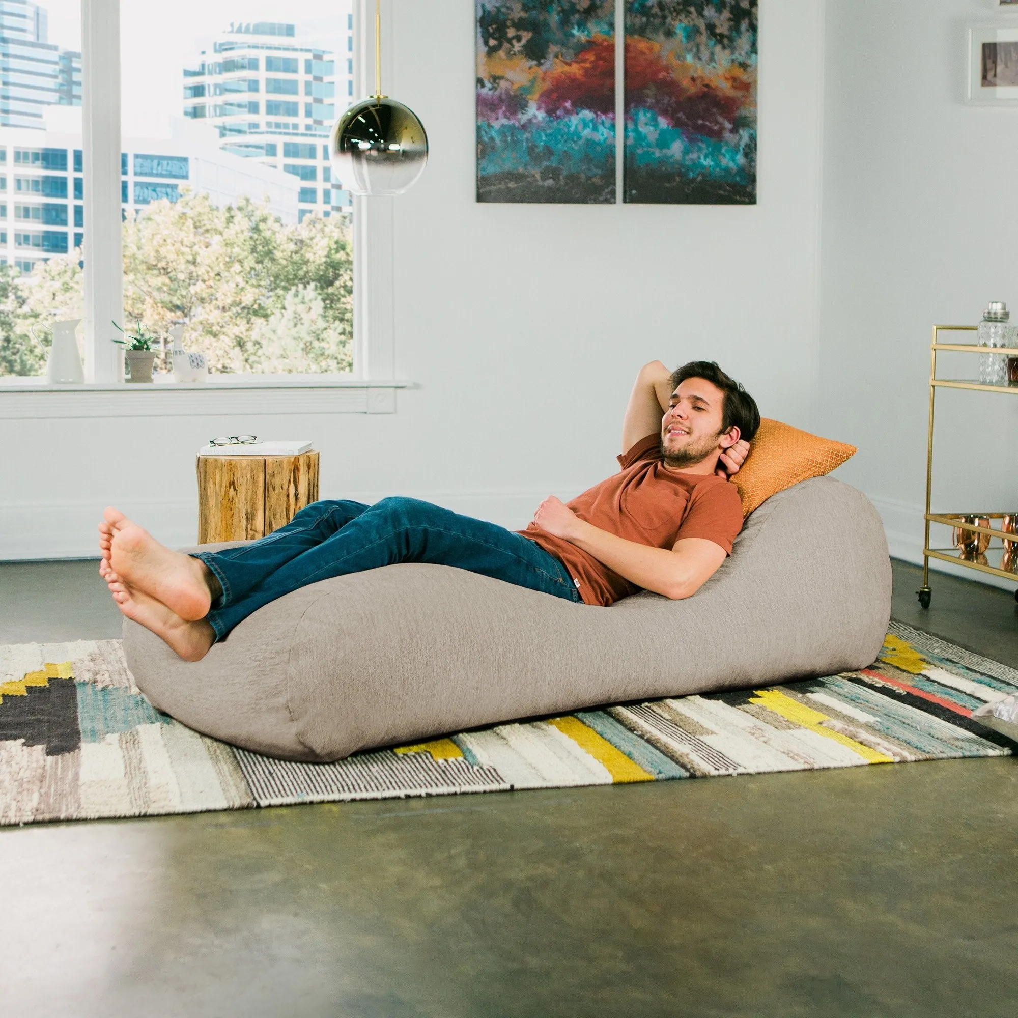 Jaxx Arlo Chaise Lounge Bean Bag Chair