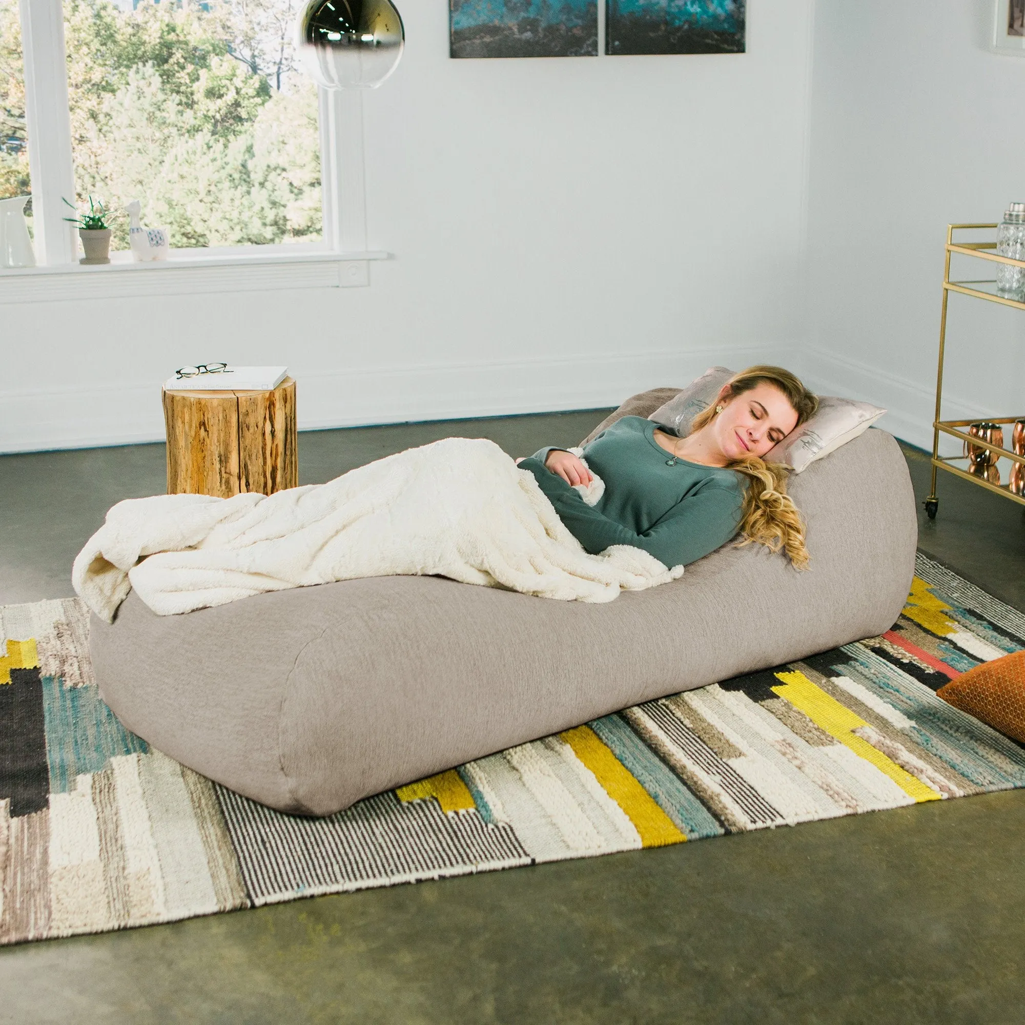 Jaxx Arlo Chaise Lounge Bean Bag Chair