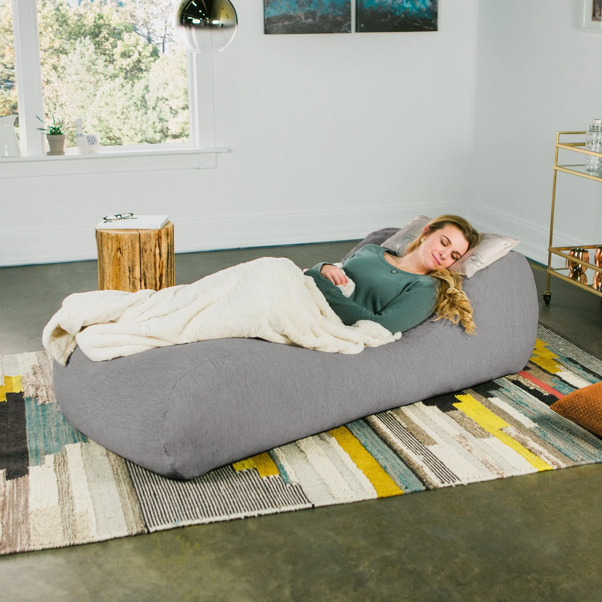 Jaxx Arlo Chaise Lounge Bean Bag Chair