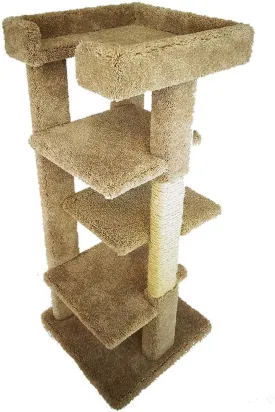 Large Cat Tree Tower with Cat Scratching Posts and 4 Cat Perches by New Cat Condos
