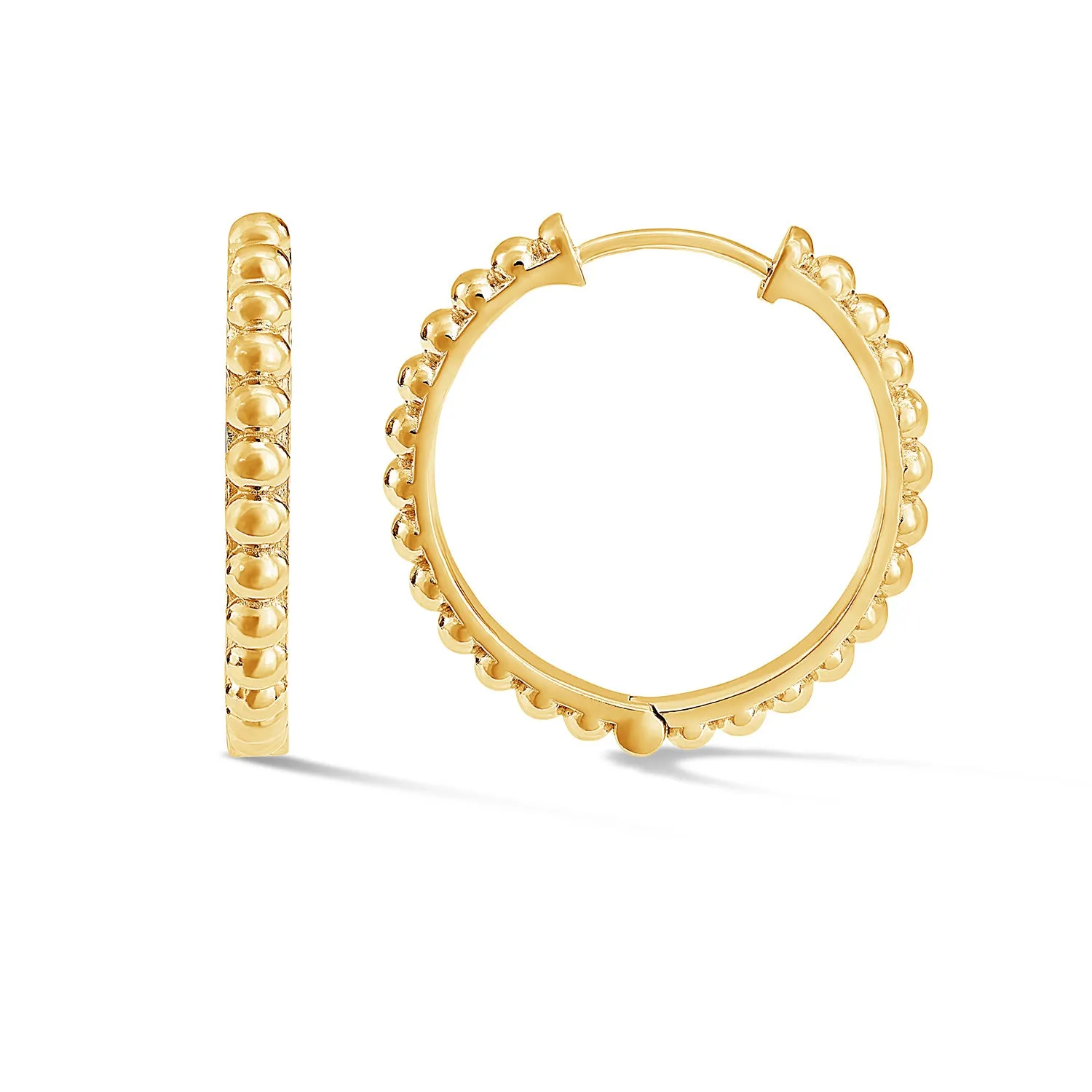 Large Dotty Huggie Hoops