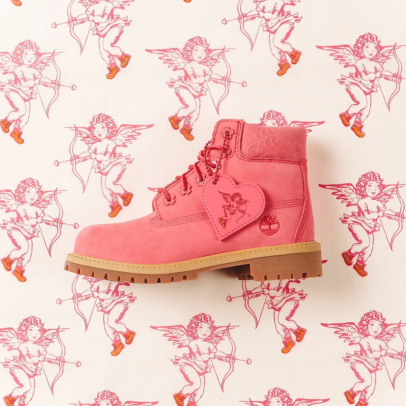 Little Kid Timberland Premium 6-Inch Waterproof Boots Bright Pink Nubuck